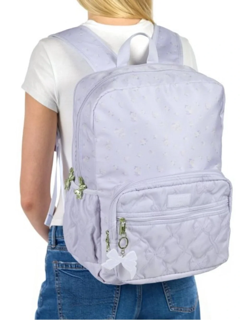 NWT LoveShackFancy x Target -Yoobi Everblooming Rosettes Backpack Breezy Blue